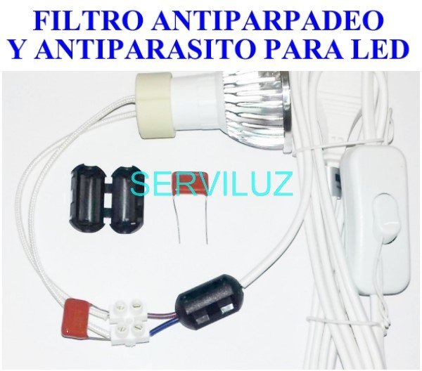Filtro Anti-Parpadeo y Antiparásitos (Interferencias) para LED Filtro Anti-Parpadeo y Antiparásitos (Interferencias) para LED